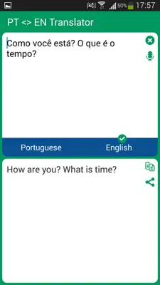 PT <> EN Translator android App screenshot 1